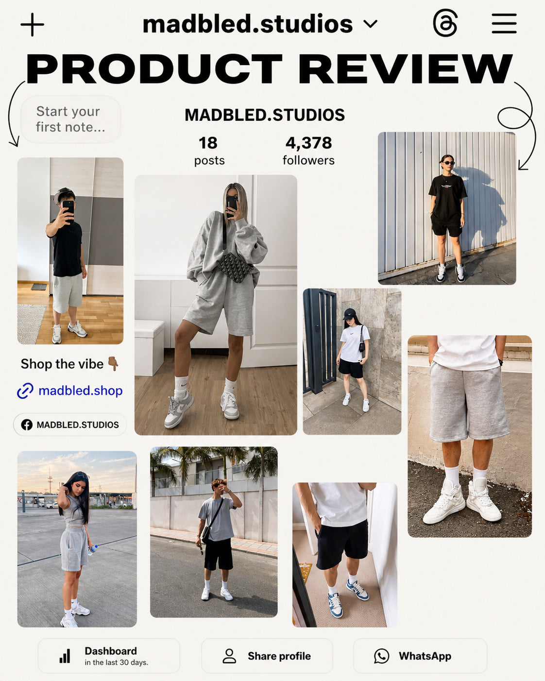 2 Baggy Sweat-Shorts = 239Dh